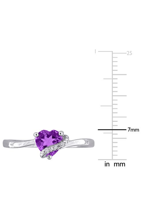 Delmar Semiprecious Stone & Diamond Heart Ring In Purple
