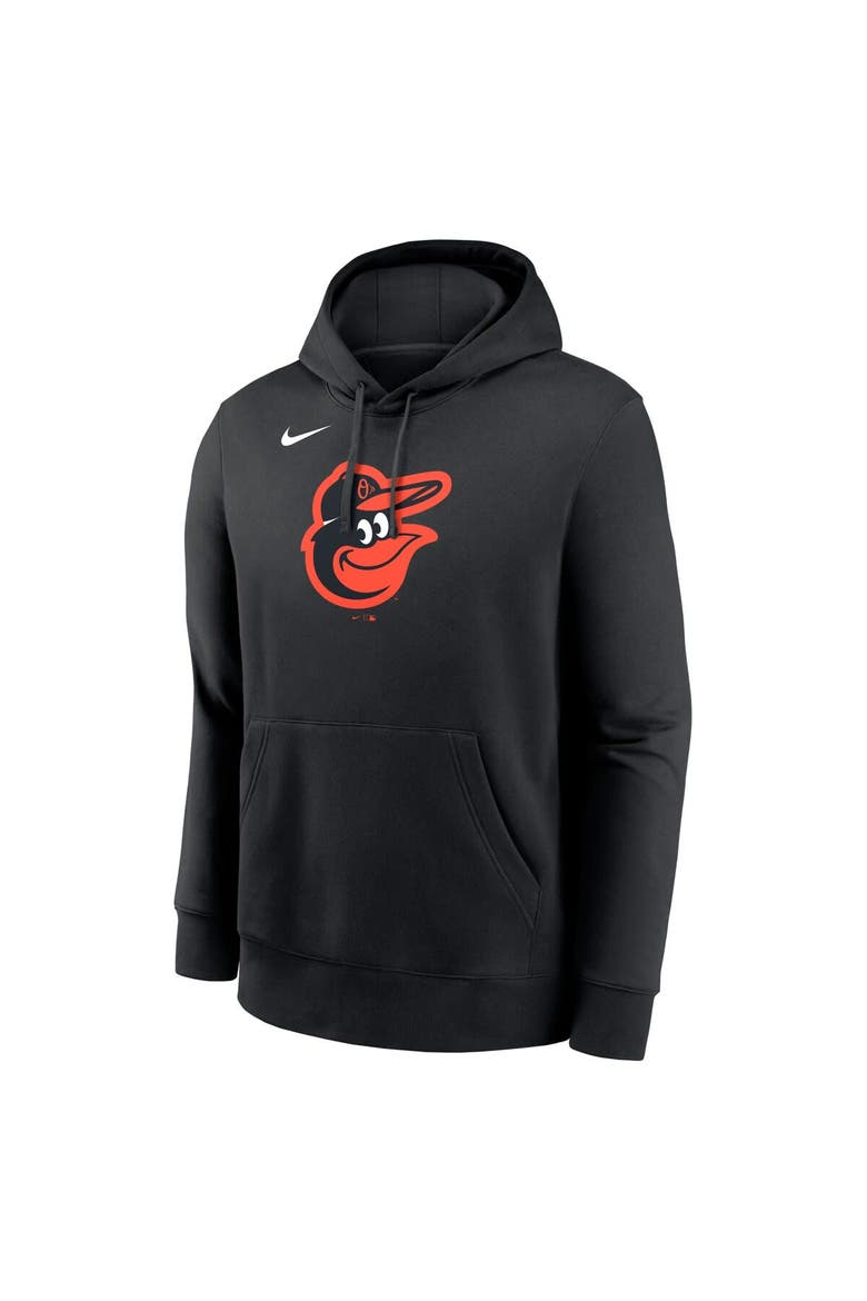 Men's Nike Black Baltimore Orioles Logo Club Fleece Pullover Hoodie, Alternate, color, Black