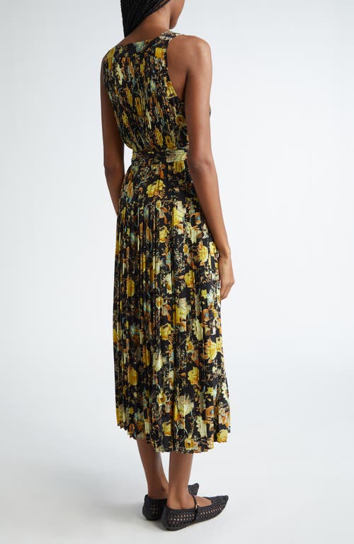 Ulla Johnson Annabeth Pleated Button Front Silk Maxi Dress In Baroque