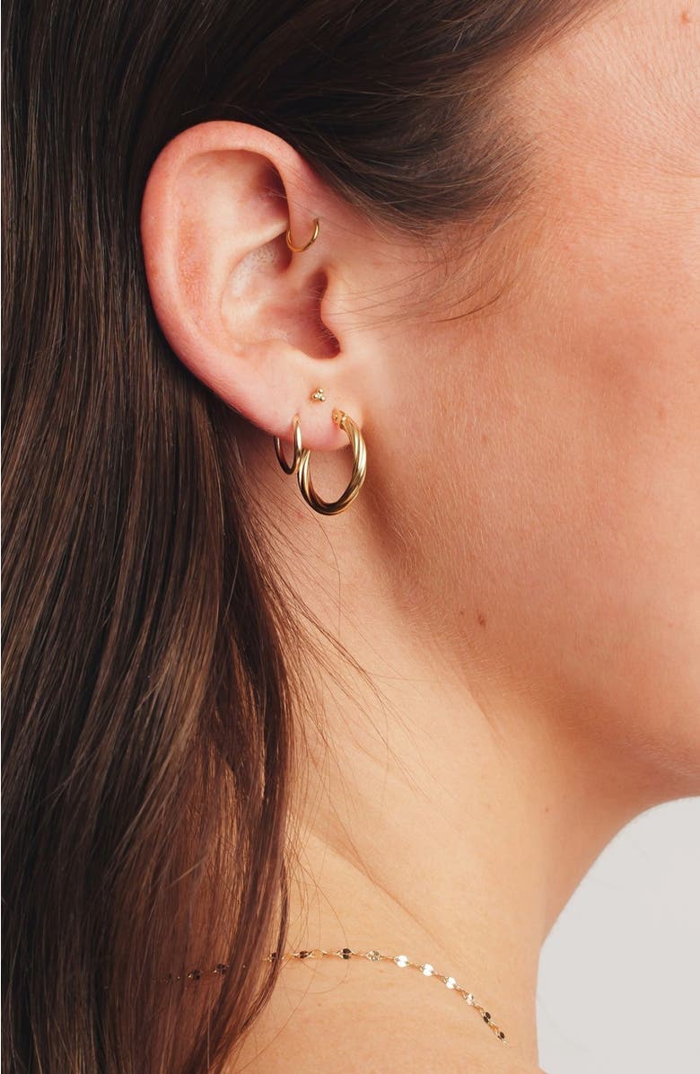 MADE BY MARY 14k Trinity Stud Earring, Alternate, color, 14K Solid Gold - Pair