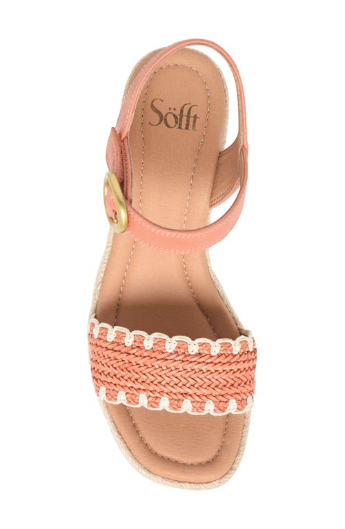 Söfft Inez Wedge Sandal In Papaya