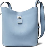 Tory Burch Lock Medium Slim Suede Bucket Bag