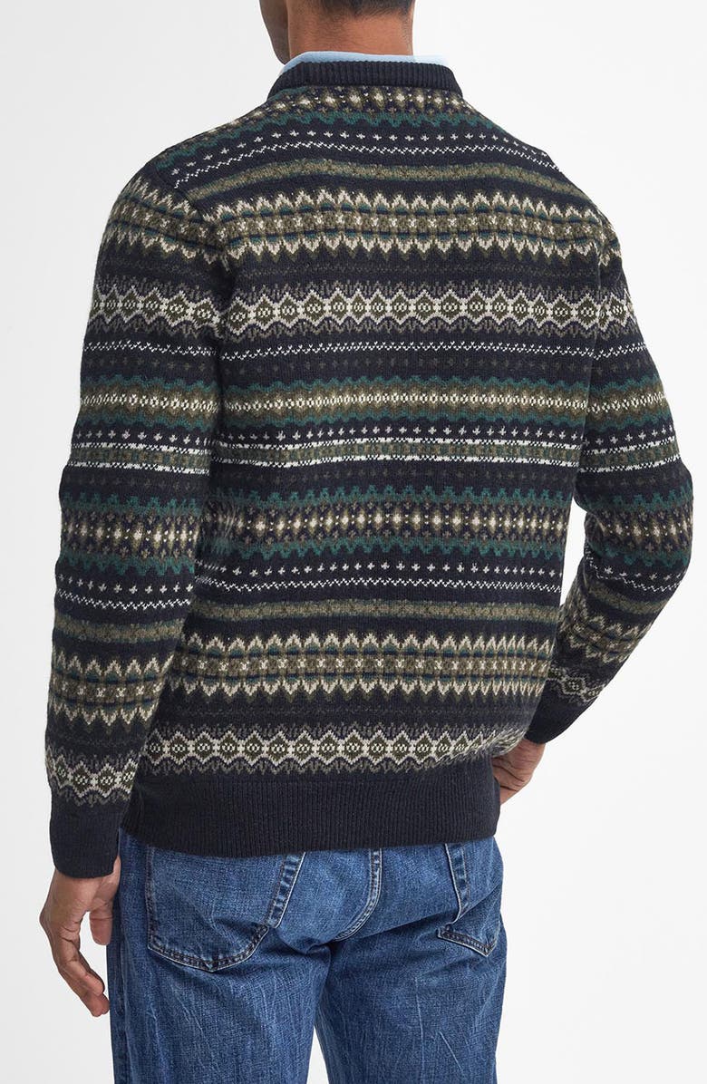Barbour Case Fair Isle Wool Sweater, Alternate, color, Black Marl