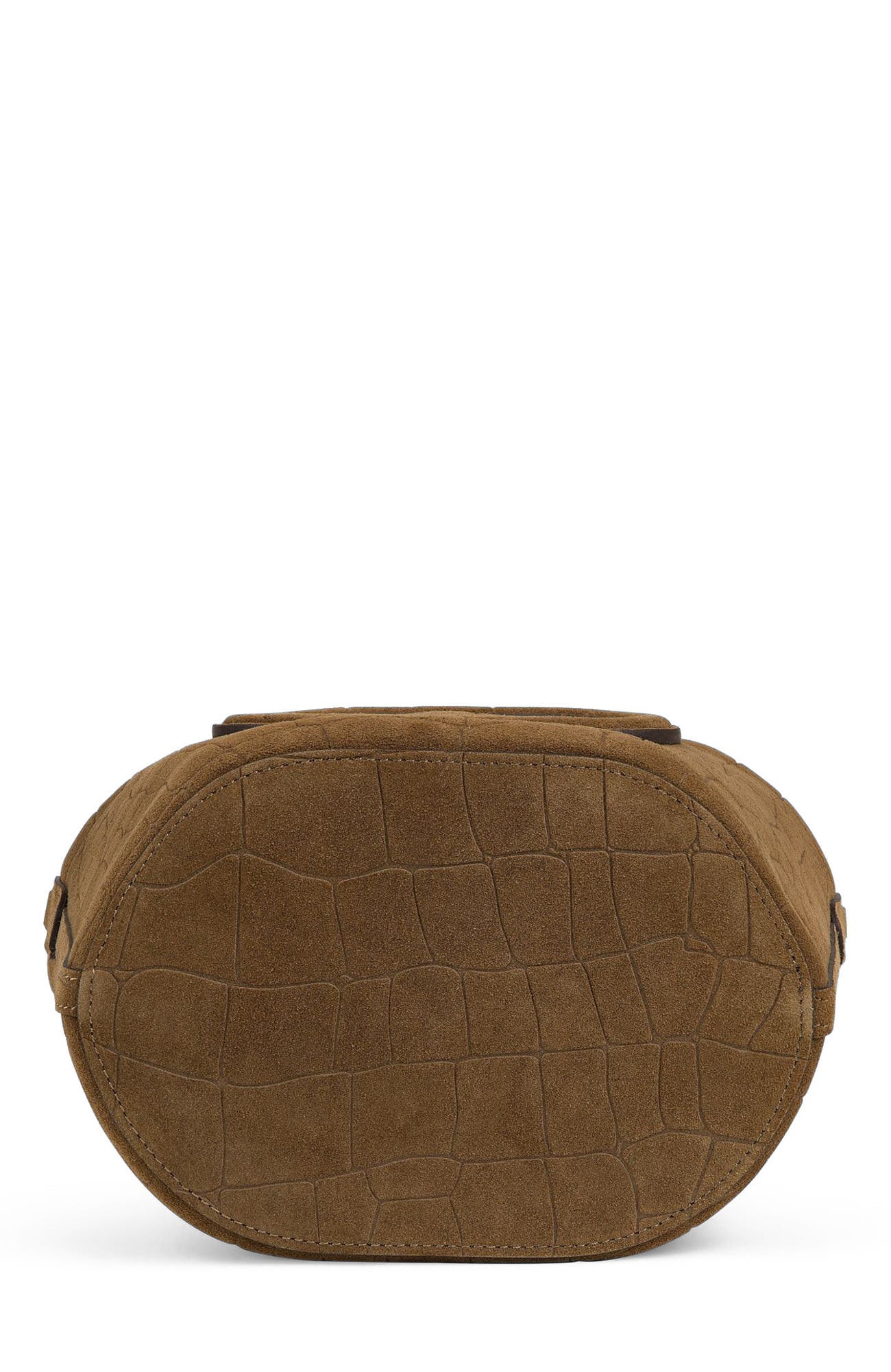 Infinity Bag - Coffee Brown Croc Embossed Suede, Alternate, color, Coffee Brown