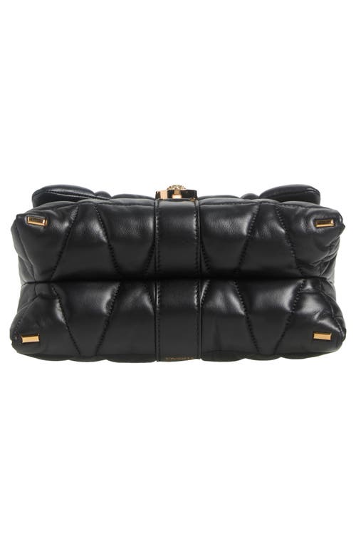 Versace Medusa 95 Soft Quilted Leather Shoulder Bag In Black  Gold