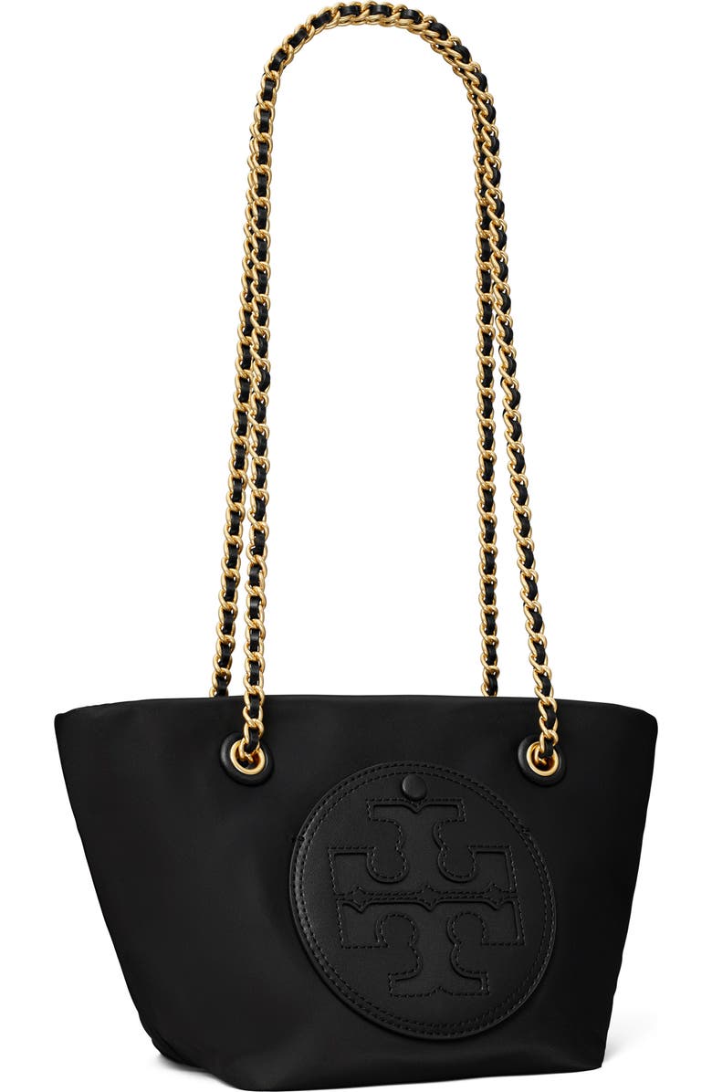 Tory Burch Small Ella Chain Convertible Crossbody Bag, Alternate, color, Black