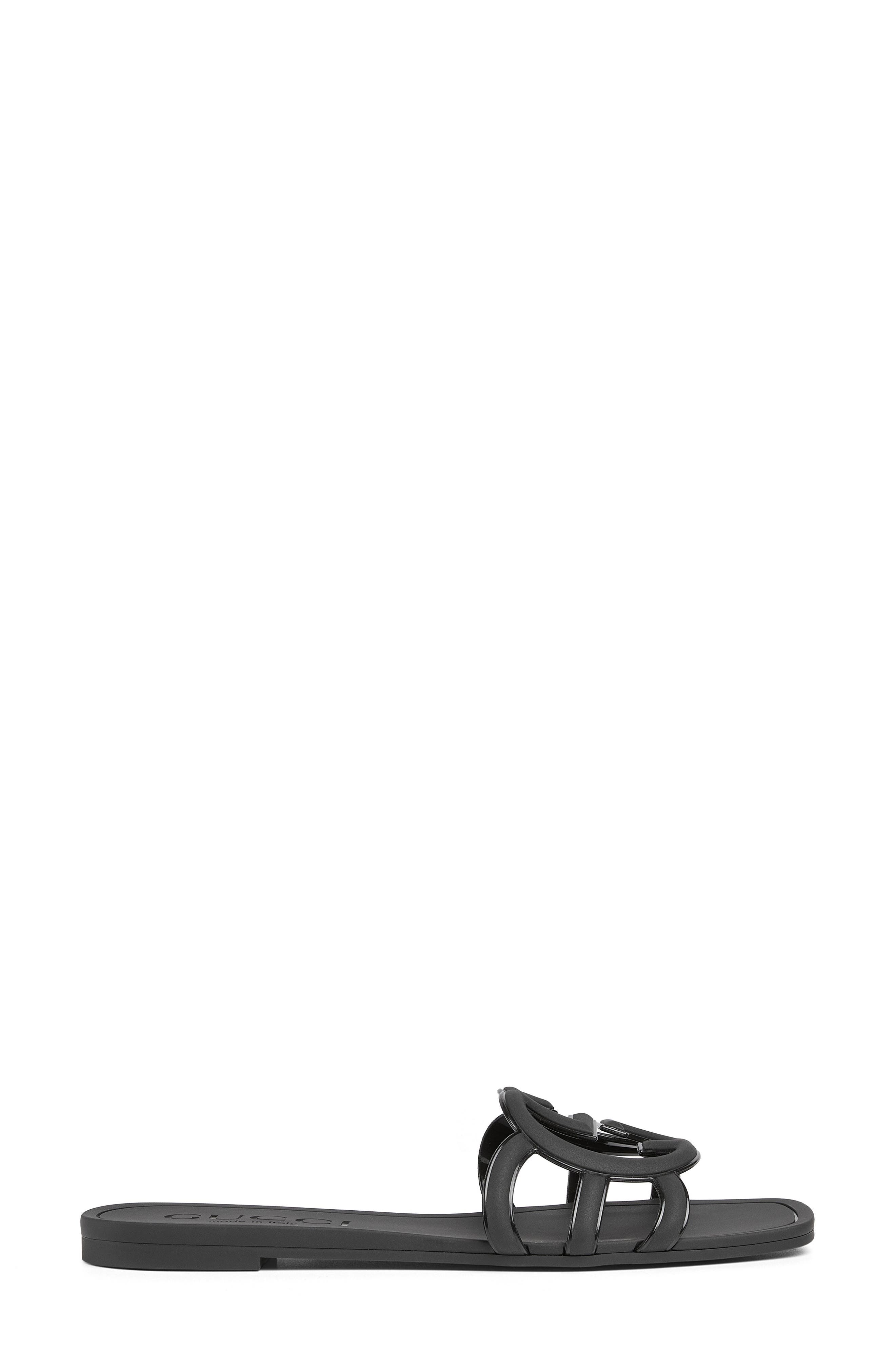 Gucci Palma Slide Sandal, Alternate, color, Nero