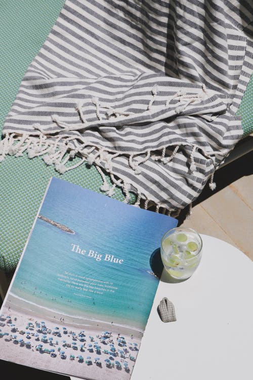 Sunkissed Sand Free Beach Towel In Bondi Black