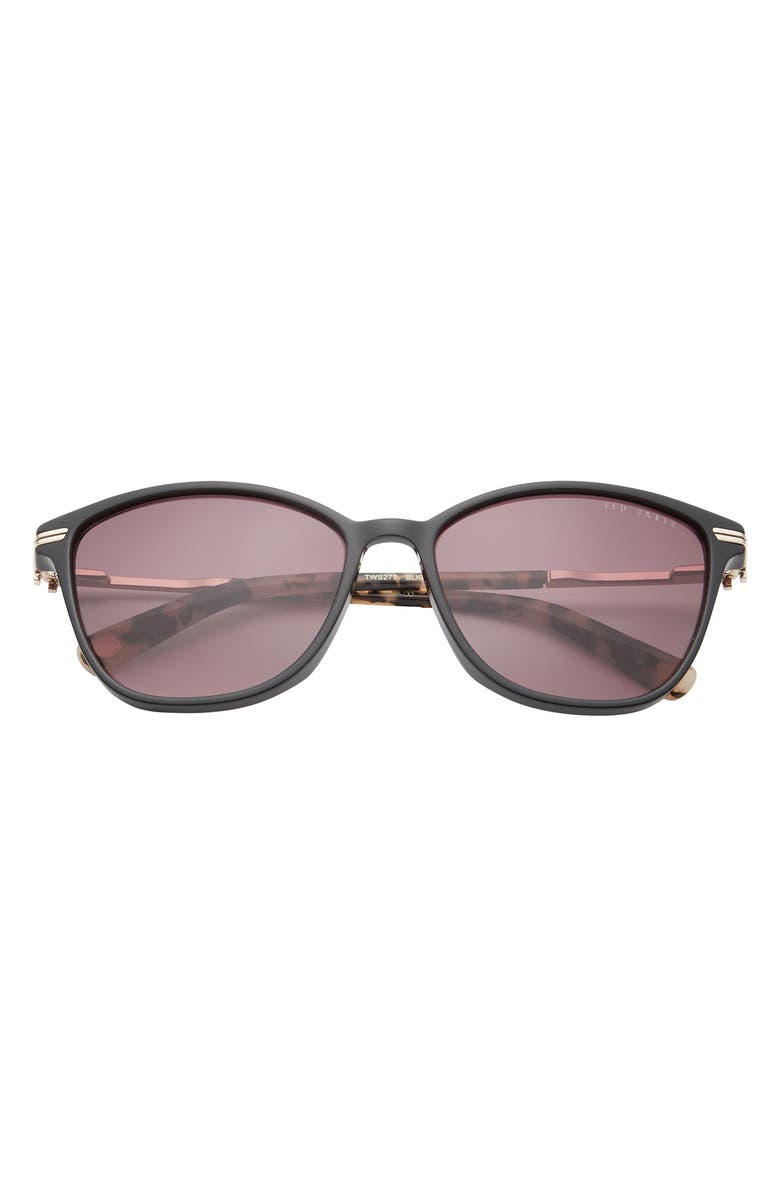 Ted Baker London 57mm Cat Eye Sunglasses, Main, color, Black