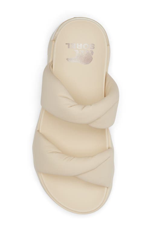 Sorel Viibe Twist Slide Sandal In Honey White/gum