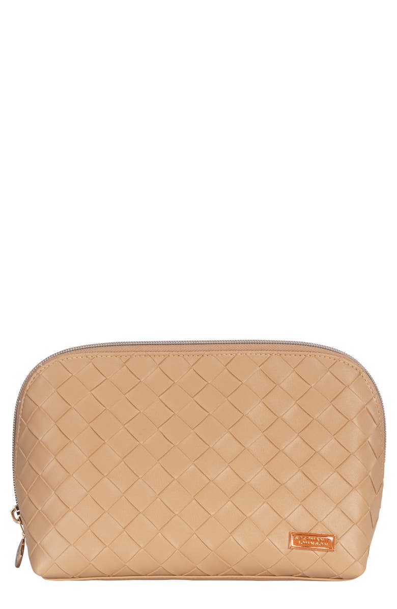 Stephanie Johnson Belize Toasted Almond Lola Makeup Bag, Main, color,