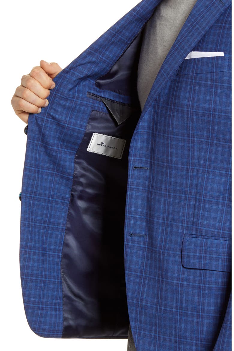 Classic Fit Plaid Wool Sport Coat, Alternate, color, BLUE