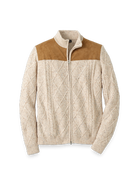 Paul Fredrick Donegal Full Zip Mock Neck Sweater