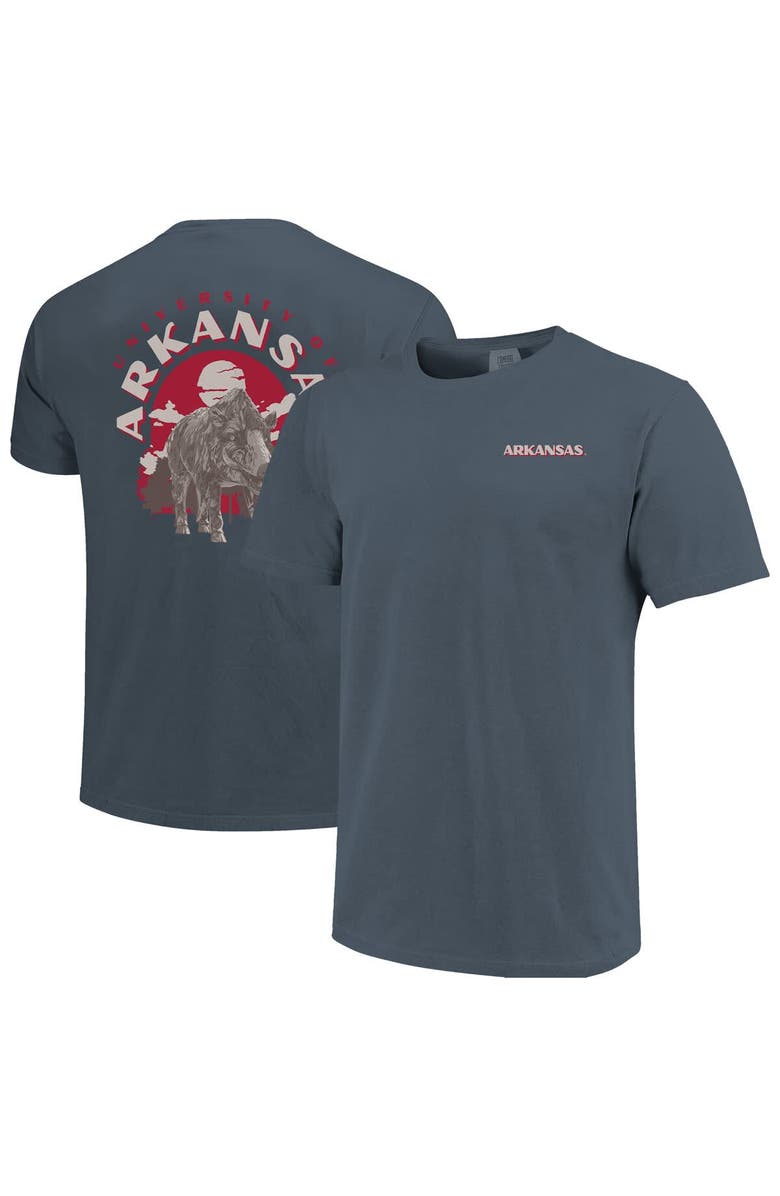 IMAGE ONE Men's Navy Arkansas Razorbacks Comfort Colors Team Statue T-Shirt, Main, color, Navy