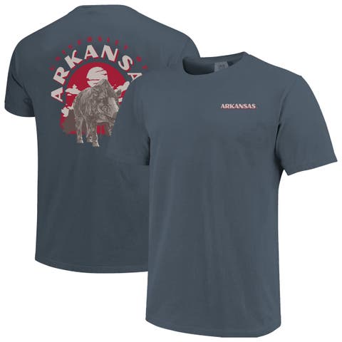 Men's  Navy Arkansas Razorbacks Comfort Colors Team Statue T-Shirt