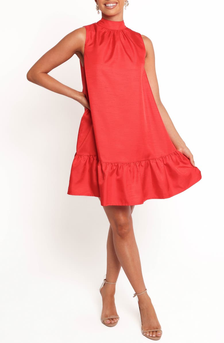 Petal & Pup Darian Sleeveless Back Bow Sleeveless Minidress, Main, color, 