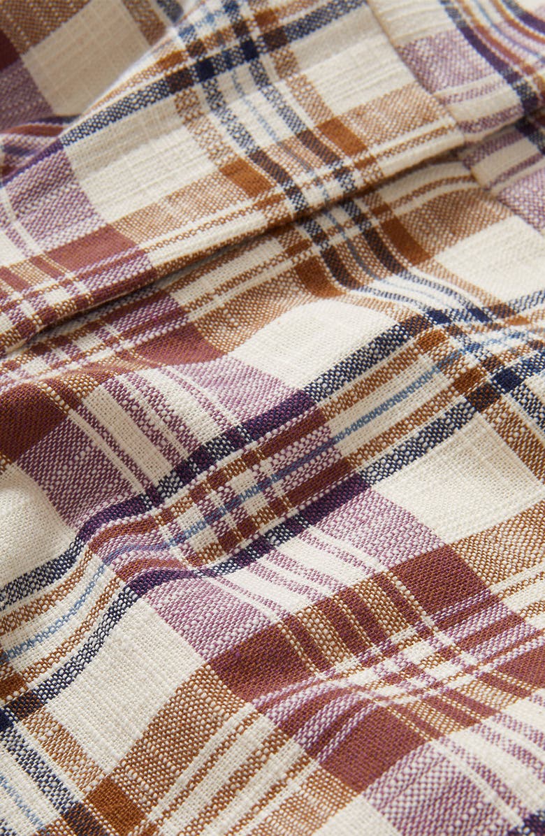 Veronica Beard Allen Plaid Cotton Blend Shorts, Alternate, color, Orchid Haze Multi