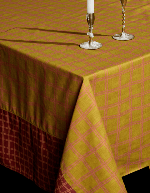 Grid Tablecloth Reversible