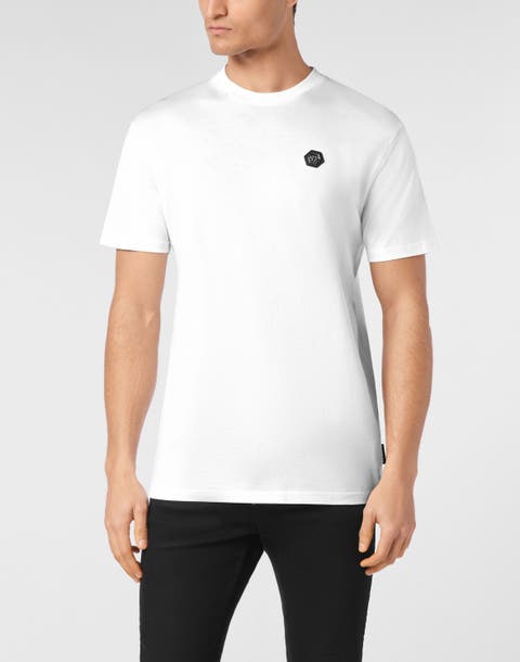 T-Shirt Round Neck Ss Strass Gothic Plein Men