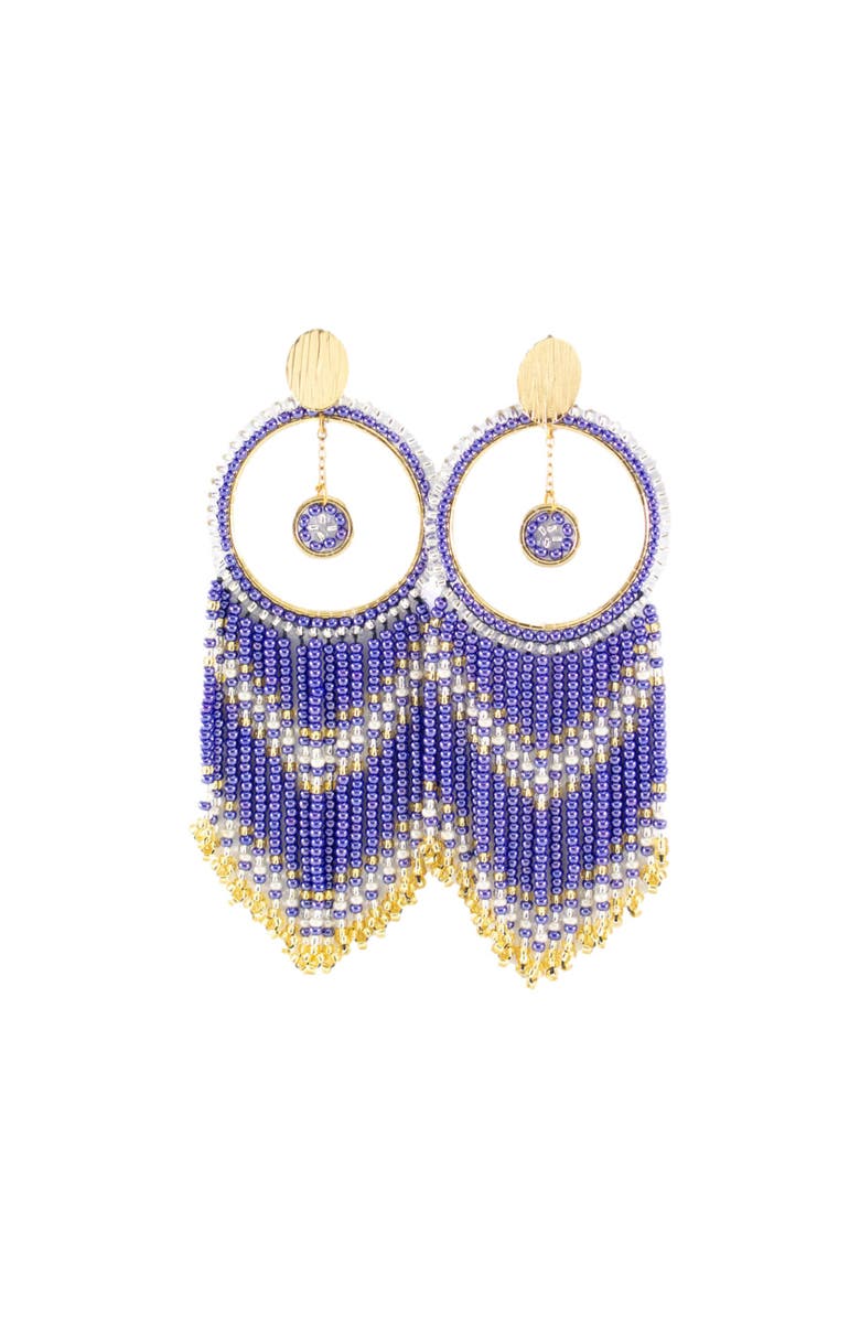 Fosterie Perla Earring Blue, Main, color, 