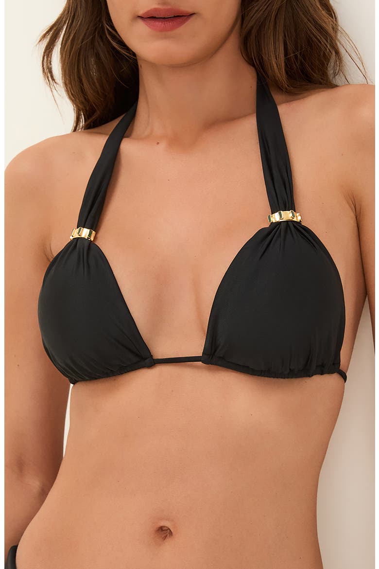 Bia Tube Solid Halter Bikini Top, Main, color, BLACK