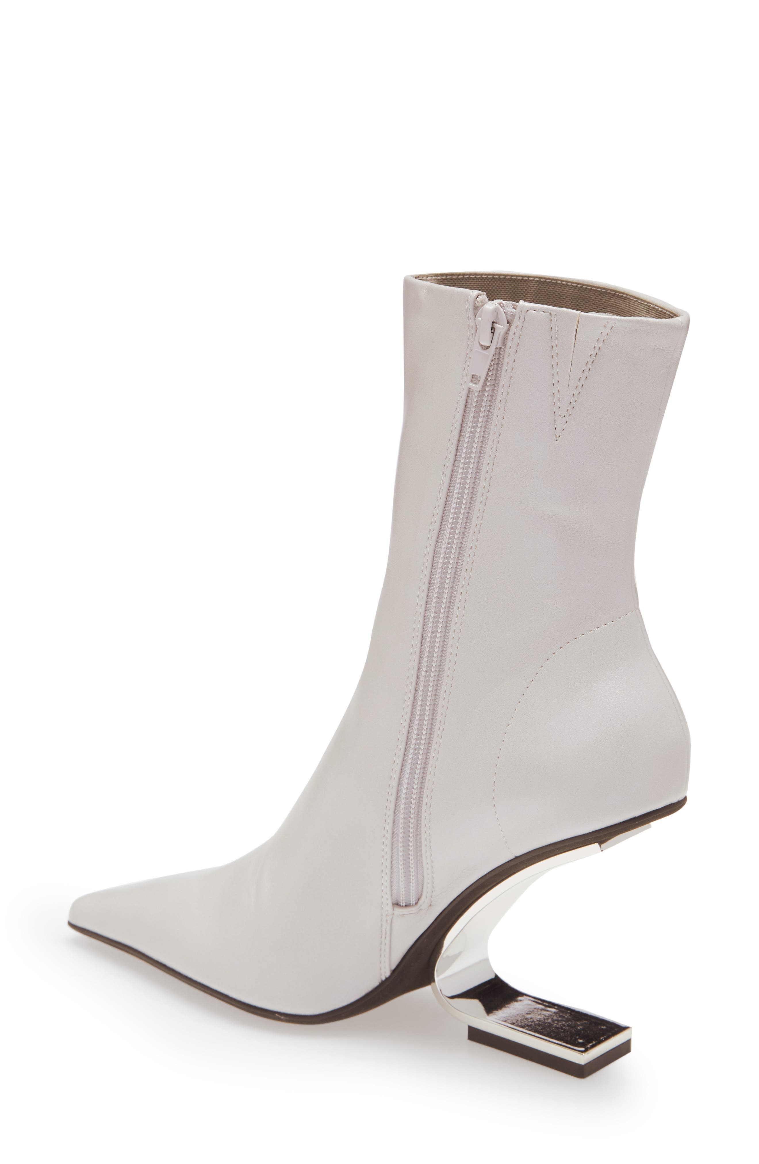 Compass Pointed Toe Bootie, Alternate, color, IVORY SILVER