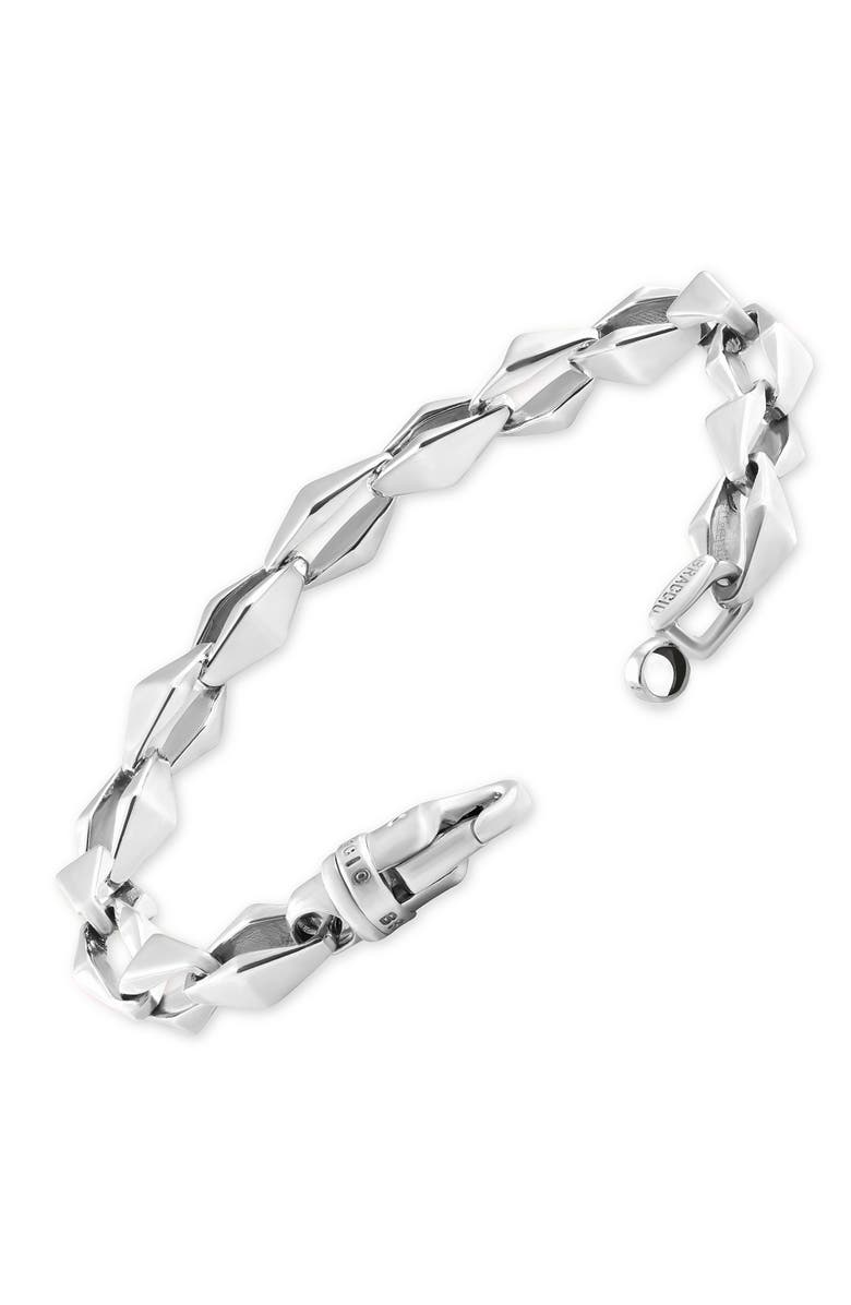 Bliss Diamond Men's 39 Gram Solid Silver Bracelet 8.5", Alternate, color, 