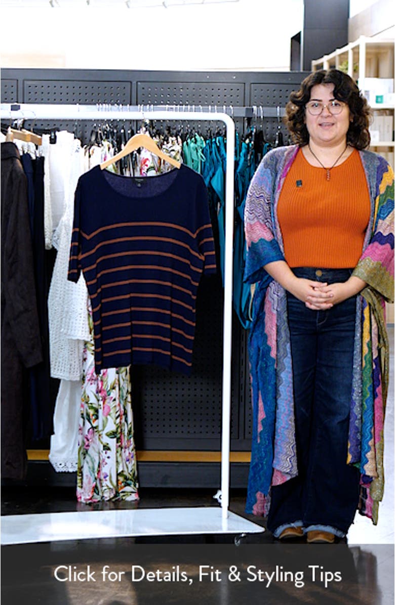 Stripe Short Sleeve Sweater, sales video thumbnail