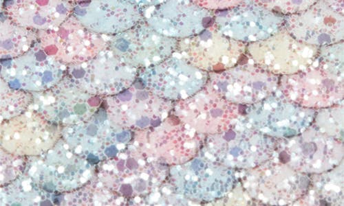 Capelli New York Kids' Round Sunglasses & Glitter Mermaid Case Set In Blue Cool Combo