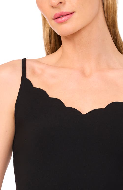 Ted Baker Scallop Laser Cut Crepe Camisole In Black