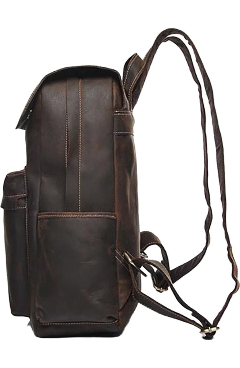 STEEL HORSE LEATHER The Helka Backpack | Genuine Vintage Leather Backpack, Alternate, color, Dark Brown