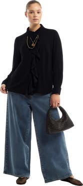 June + Vie Ruffled Georgette Blouse