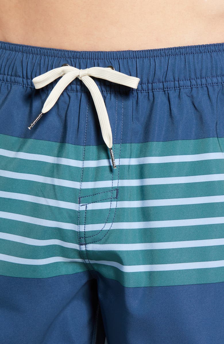 Fair Harbor Anchor Stripe Swim Trunks, Alternate, color, 