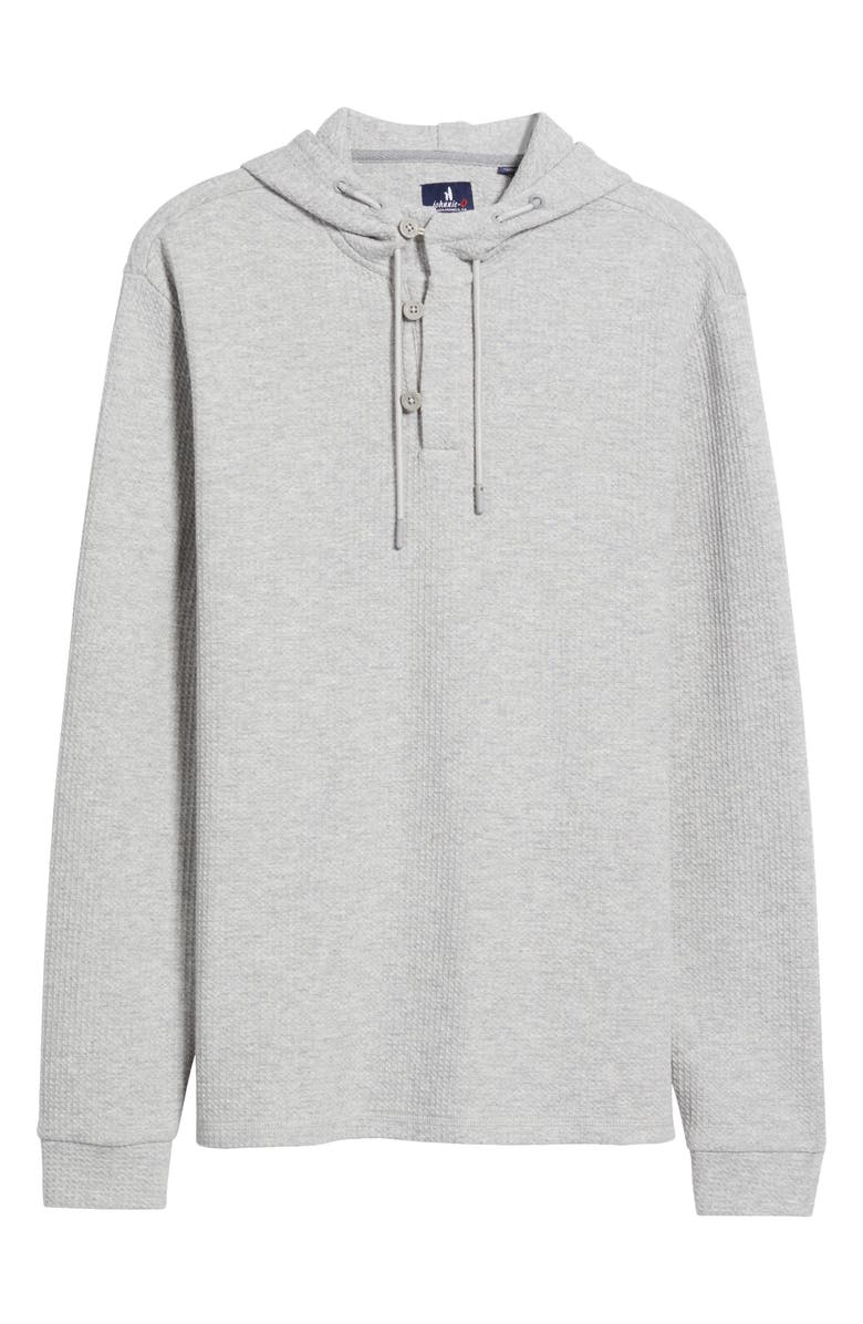 johnnie-O Kester Henley Hoodie, Alternate, color, Light Gray