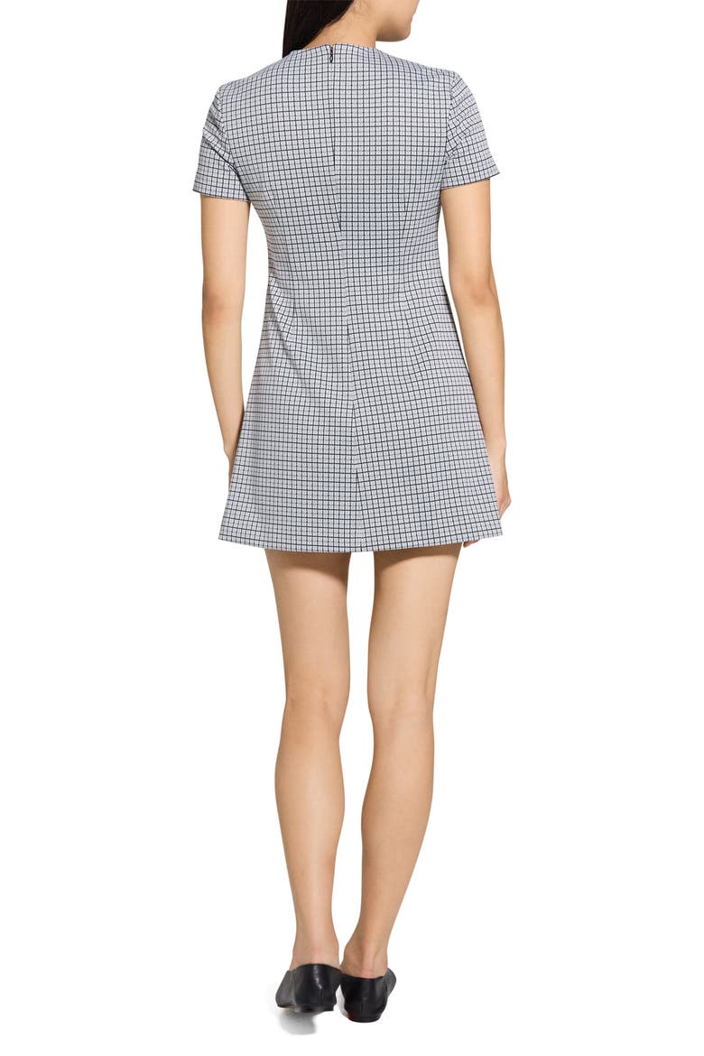 Short Sleeve A-Line Mini Dress, Alternate, color, FOG MULTI