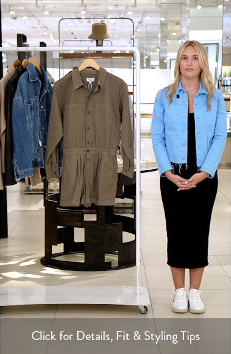 Archie Long Sleeve Stretch Cotton Romper, sales video thumbnail