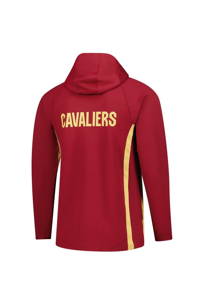 Men's Nike  Wine Cleveland Cavaliers Authentic On Court Zone Quarter-Zip Dri-FIT Hoodie Jacket, Alternate, color, Wine