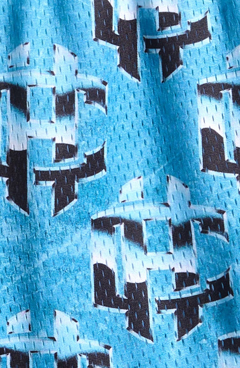 OVERTIME Kids' Cold Hearts Badge Mesh Shorts, Alternate, color, Blue