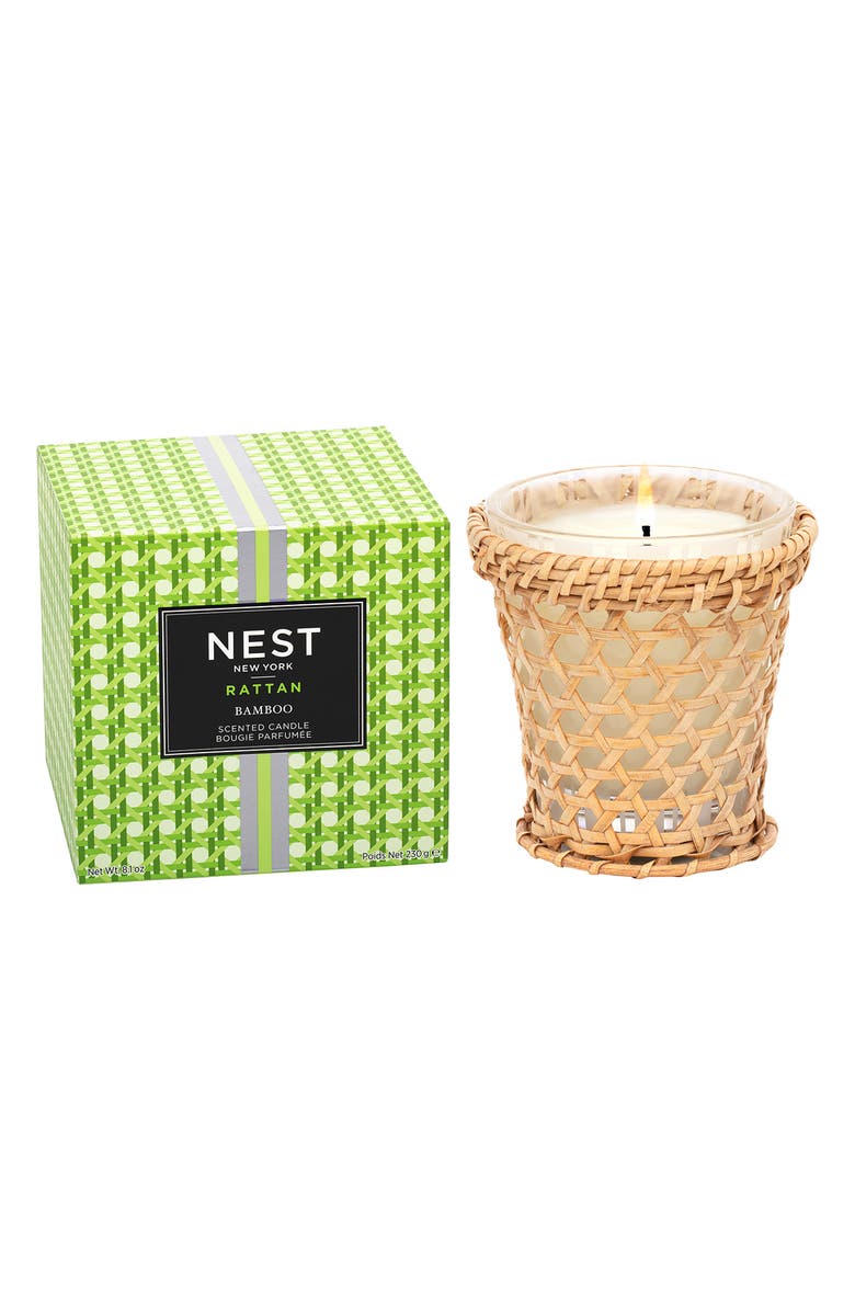 NEST New York Rattan Bamboo Scented Candle, Alternate, color, 