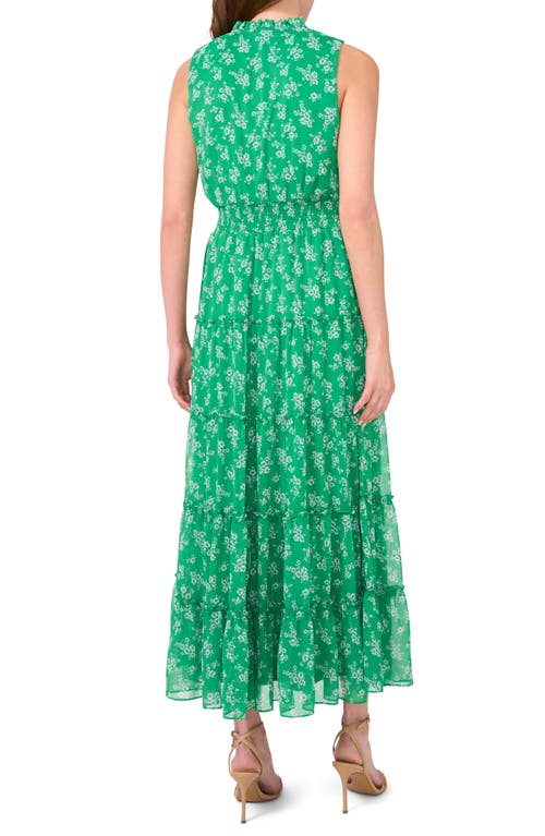 Halogen ® Split Neck Tiered Maxi Dress In Lush Green