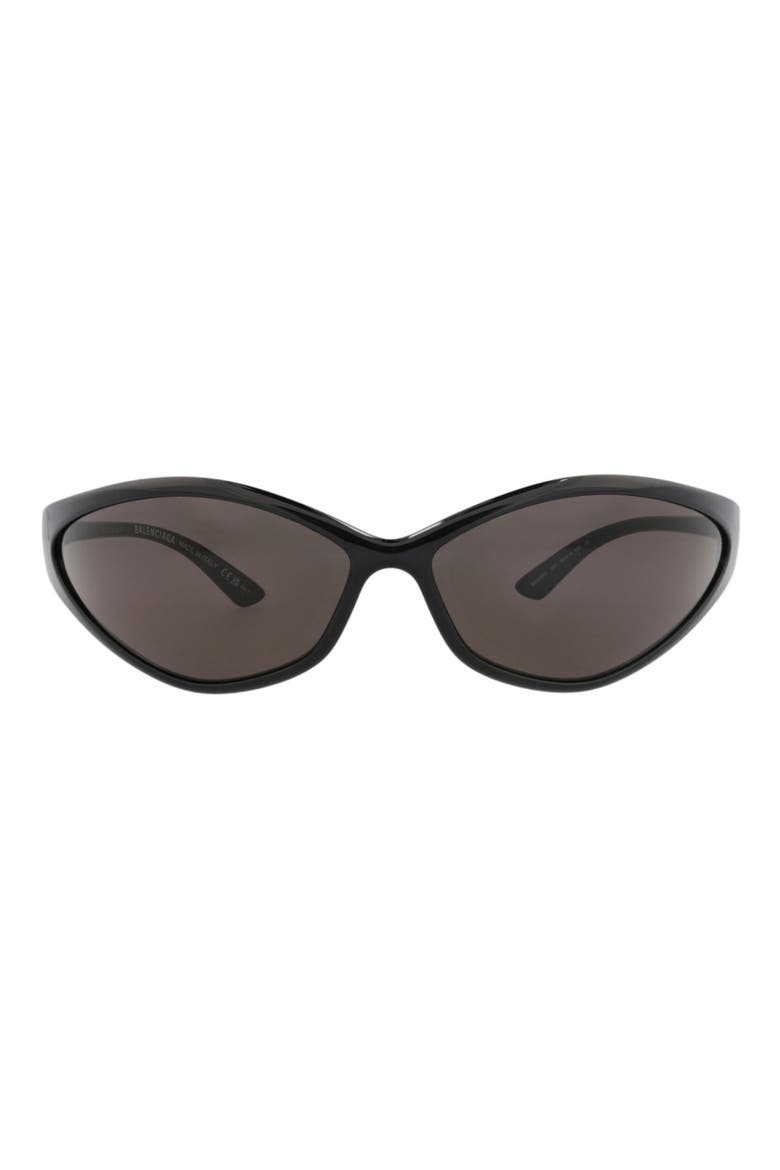 83mm Oval Sunglasses, Main, color, BLACK BLACK GREY