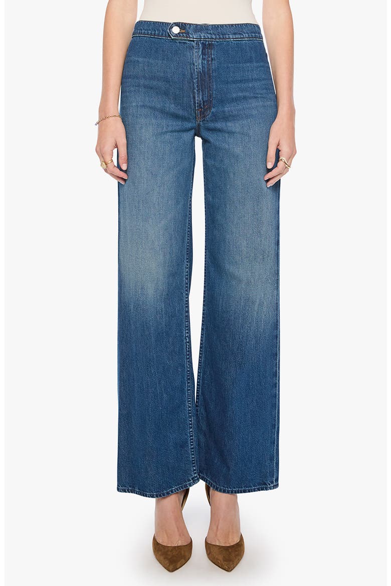 The Tab Rerun Zip Sneak High Waist Wide Leg Jeans, Main, color, BAD DATE