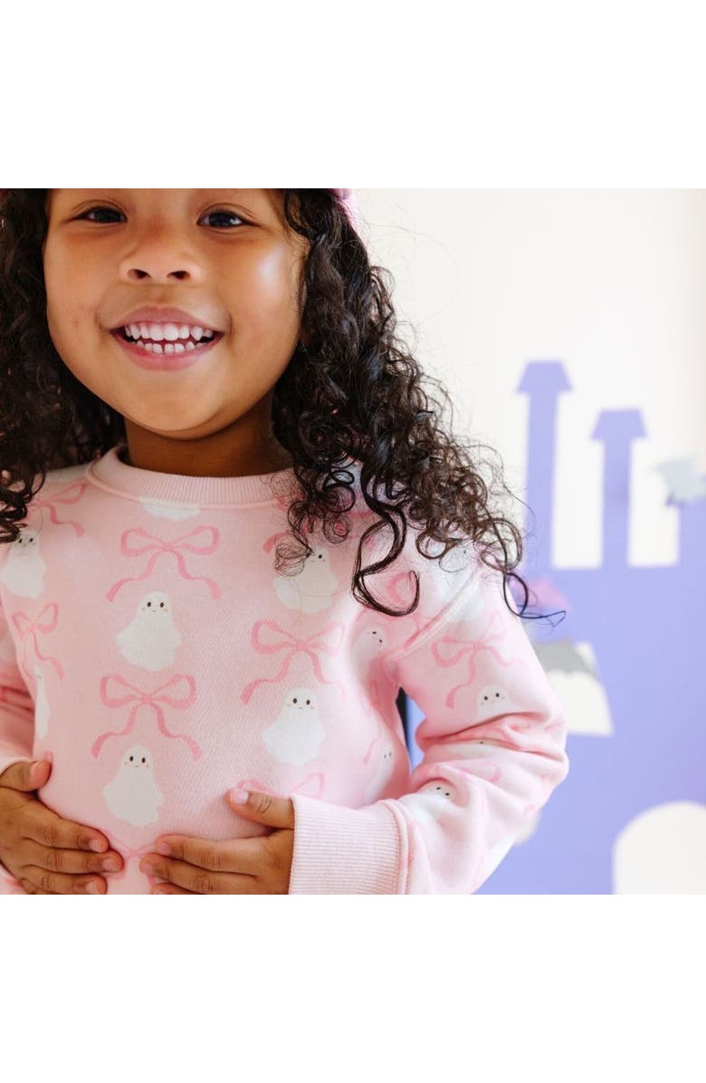 Sweet Wink Ghost Halloween Printed Sweatshirt, Alternate, color, 