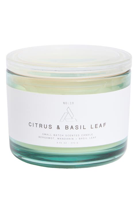 Citrus & Basil Leaf Jar Candle