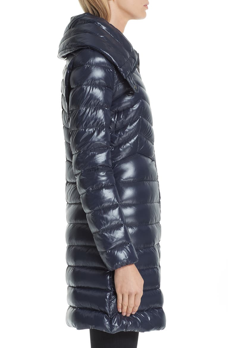 Faucon Quilted Down Coat, Alternate, color, NAVY