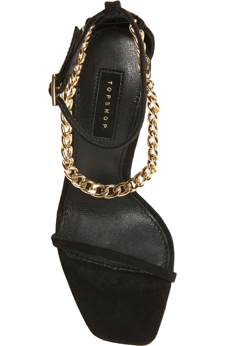 Topshop Rival Chain Strap Sandal, Alternate, color,