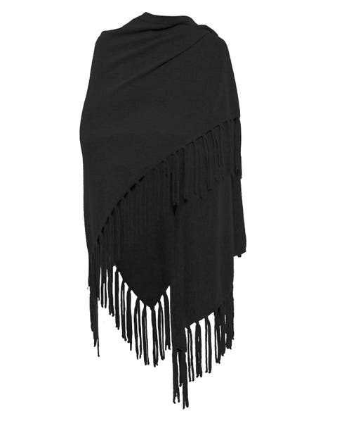 Women's Pure Cashmere Fringe Wrap