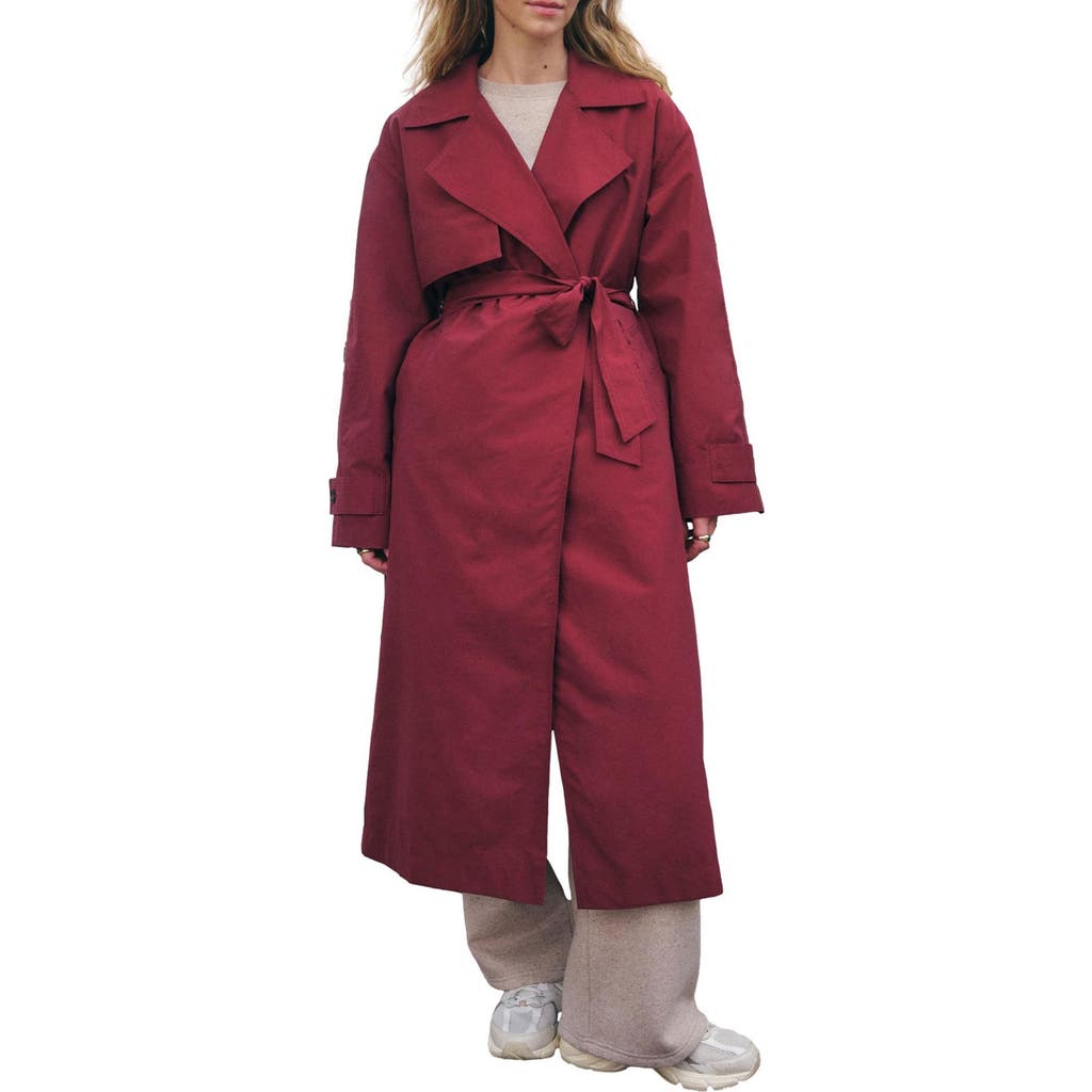 Next Cotton Blend Trench Coat In Red