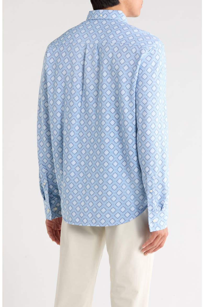 San Rio Twill Mira Mosaic Long Sleeve Shirt, Alternate, color, BLUE MONDAY