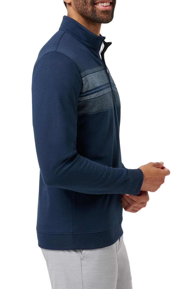 TravisMathew Marina Nights Quarter Zip Pullover, Alternate, color, Total Eclipse